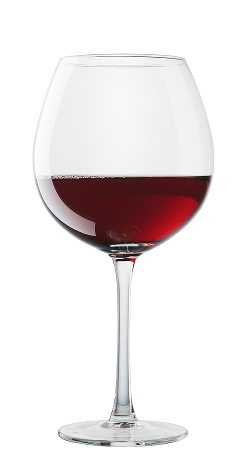 Hermitage wine glass isolated on white background Photograph by Didyk