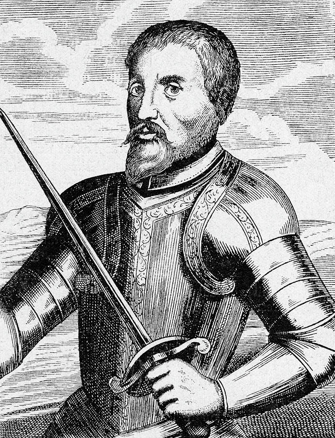 Hernando De Soto (?1496 1542) Drawing by Mary Evans Picture Library