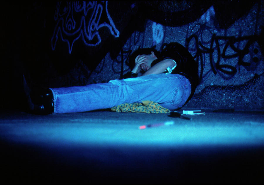 Drug Abuse Photograph - Heroin Addict On Street by Cc Studio/science Photo Library