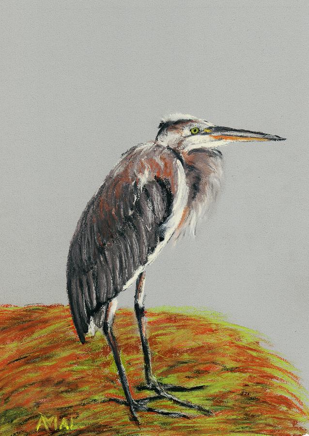 Stork Painting - Heron by Anastasiya Malakhova