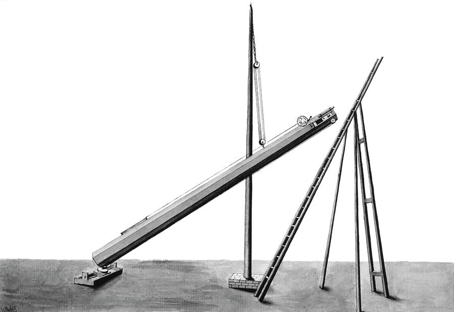 Herschels small 20-foot Telescope Photograph by Royal Astronomical Society/science Photo Library