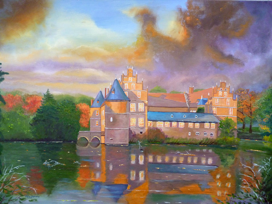Herten in the fall Painting by Petra Stephens