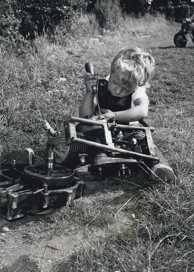 He’s Speed Crazy At Five Year Old Photograph by Retro Images Archive ...