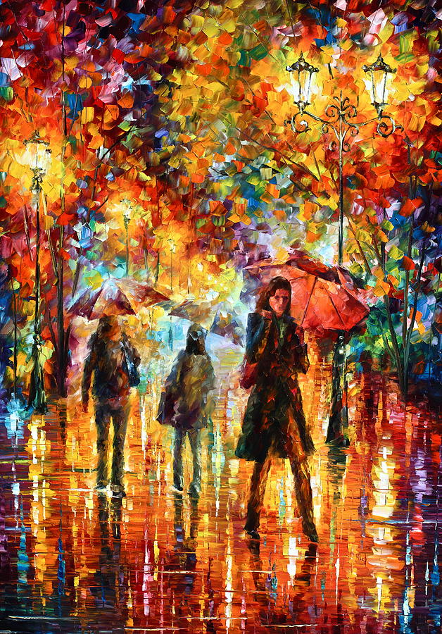 Hesitation Of The Rain Painting By Leonid Afremov Fine Art America