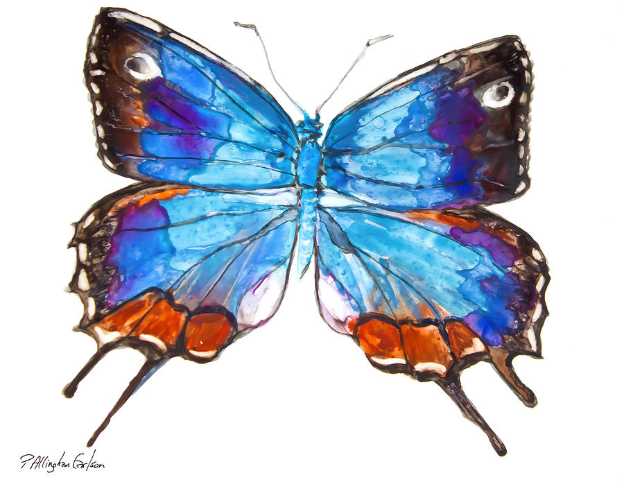 Hewitsons Blue Hairstreak Butterfly Mixed Media by Patricia Allingham Carlson