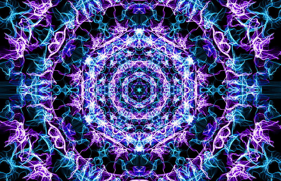 Abstract Digital Art - Hexagon by Mira Patterson