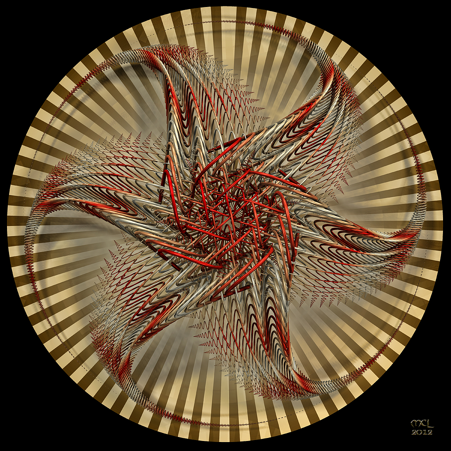 Abstract Digital Art - Hexagramma by Manny Lorenzo