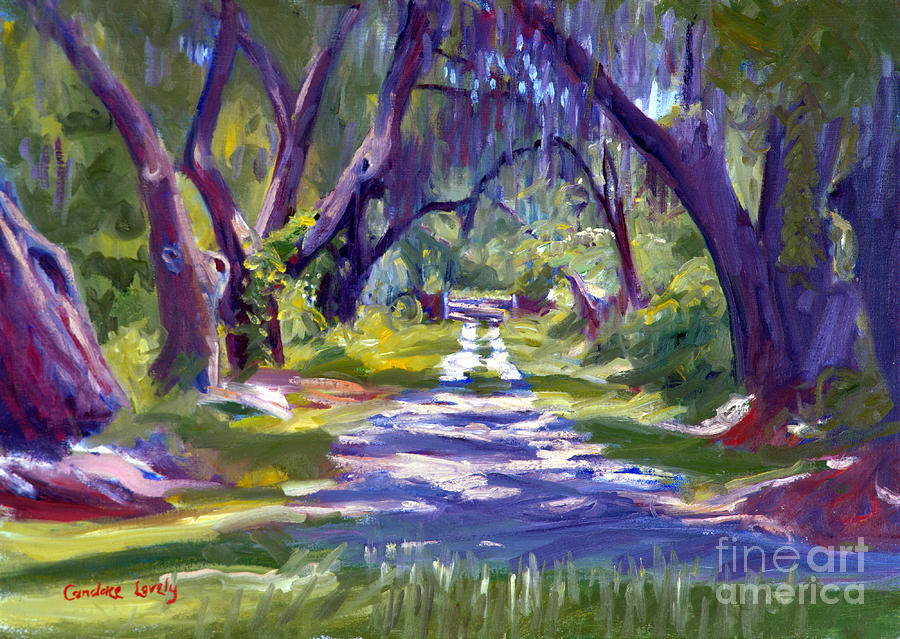 Live Oaks Painting - Heywards Hall of Oaks by Candace Lovely