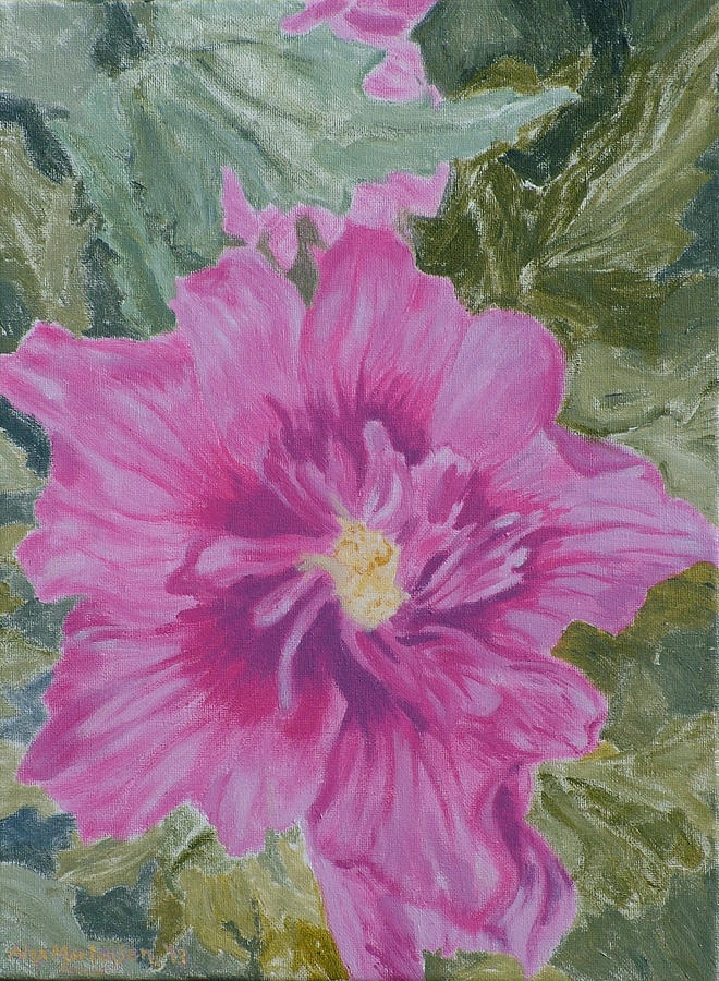 Hibiscus 2 Painting by Alex Mortensen
