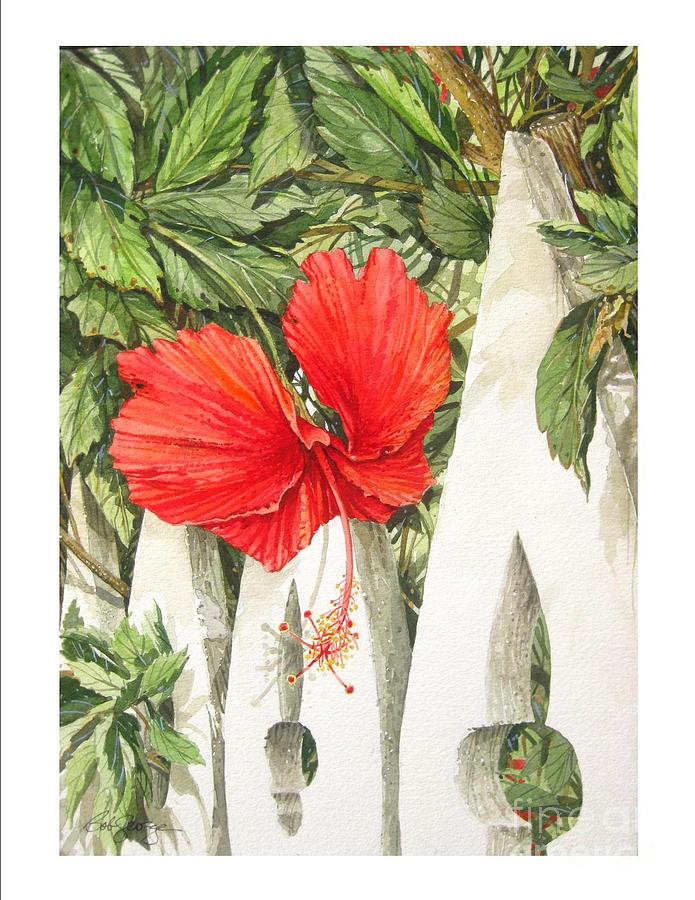 Hibiscus Painting by Bob  George