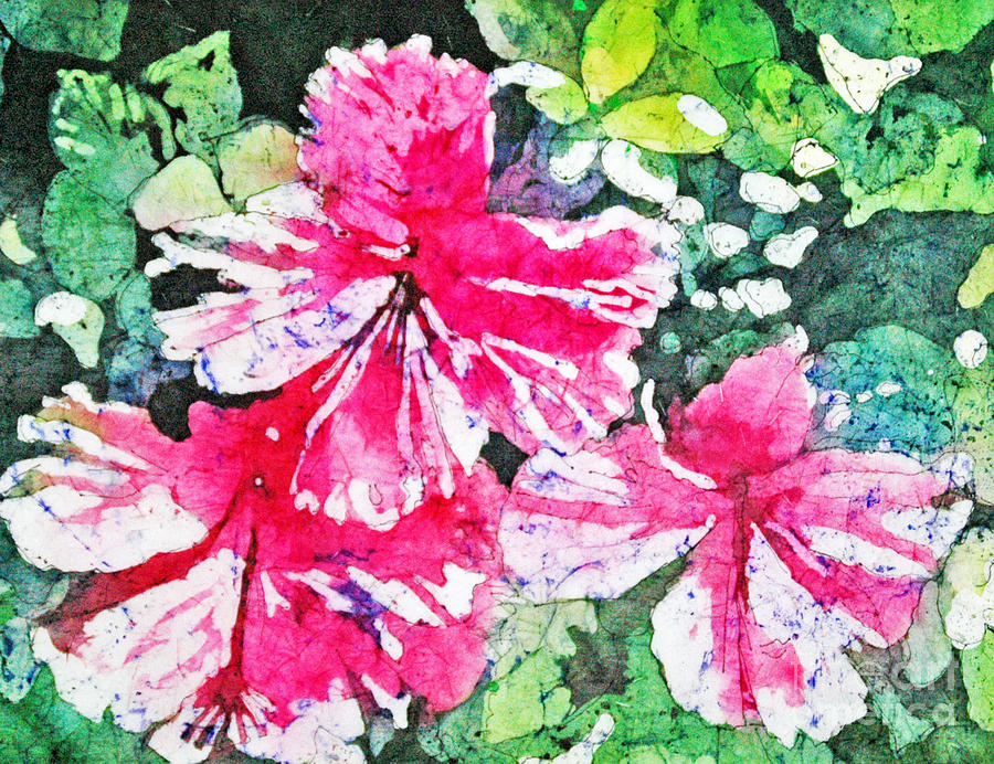 Hibiscus in the Sun Painting by Diane Fujimoto