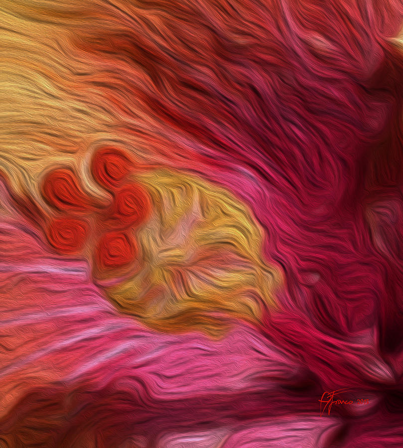 Hibiscus Left Panel Digital Art by Vincent Franco