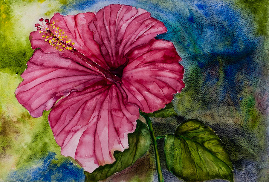 Hibiscus study Painting by Lee Stockwell