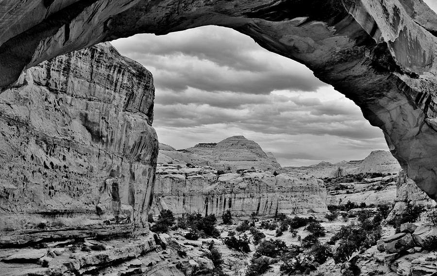 Hickman Arch Black and White Photograph by Benjamin Yeager