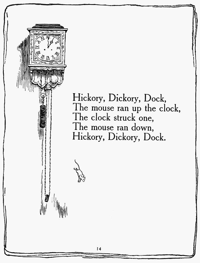 Mouse Drawing - Hickory, Dickory, Dock by Granger