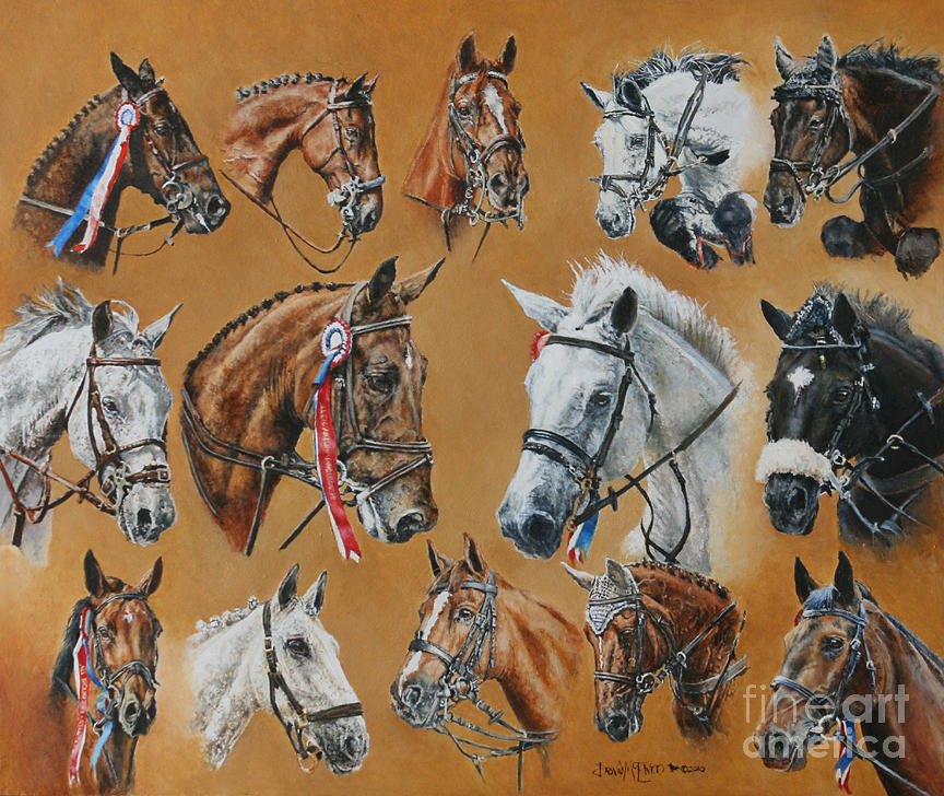 Horse Painting - Hickstead 11 by David McEwen