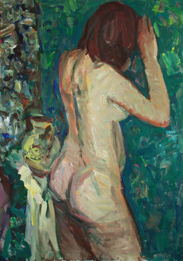 Hid herself Painting by Juliya Zhukova