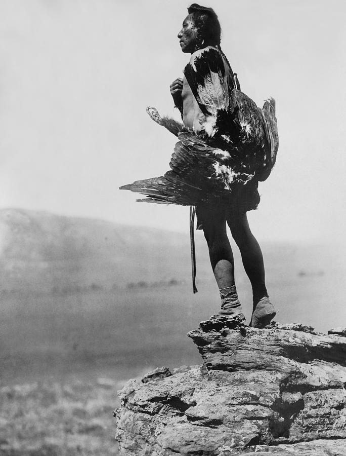 Edward Sheriff Curtis Photograph - Hidatsa Indian circa 1908 by Aged Pixel