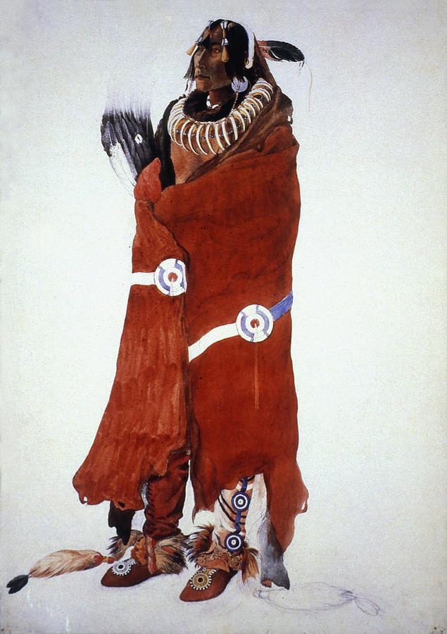 Hidatsa Native American Birohka Painting by Granger