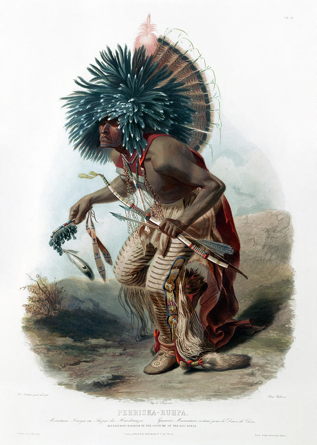 Hidatsa Warrior Dancing, 1830s Photograph by Science Source
