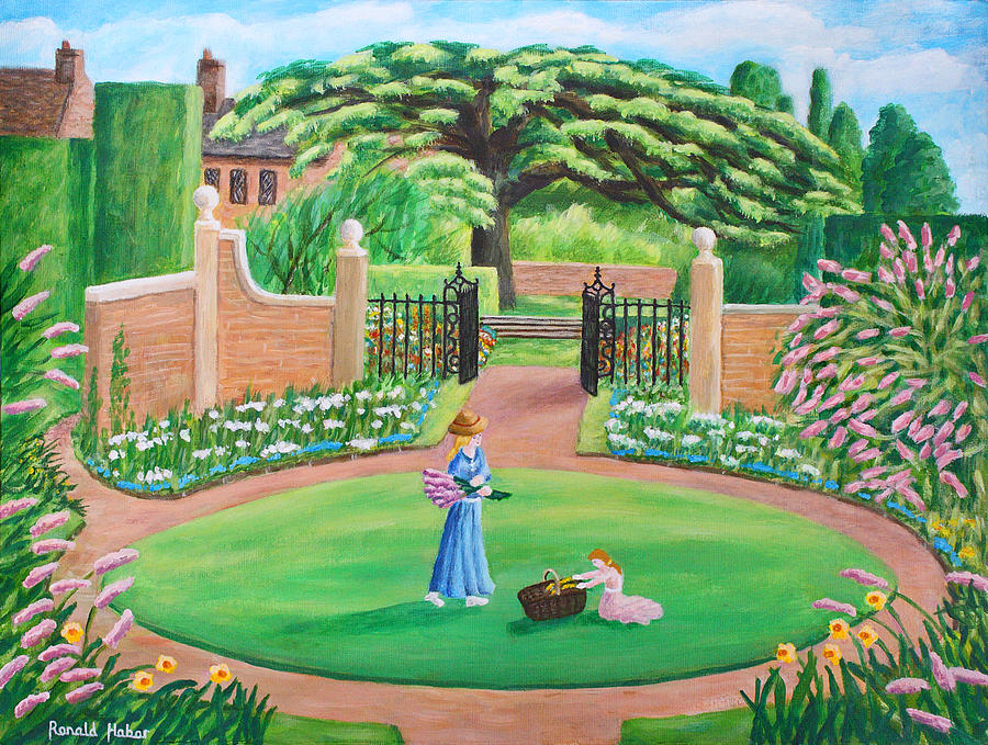 Garden Painting - Hidcote Gardens - Cotswolds by Ronald Haber