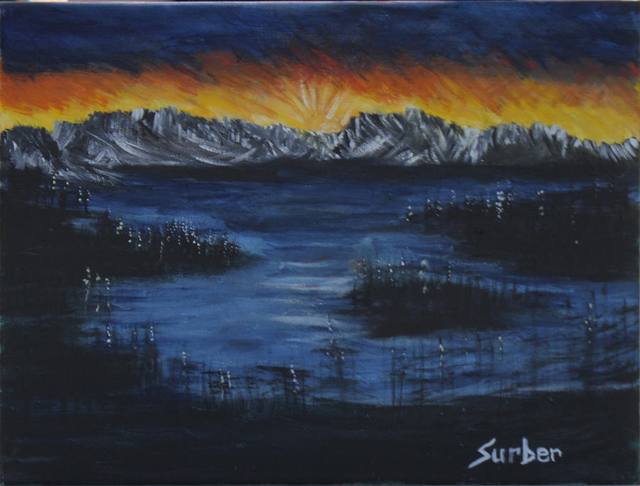 Hidden Lake Painting by Suzanne Surber
