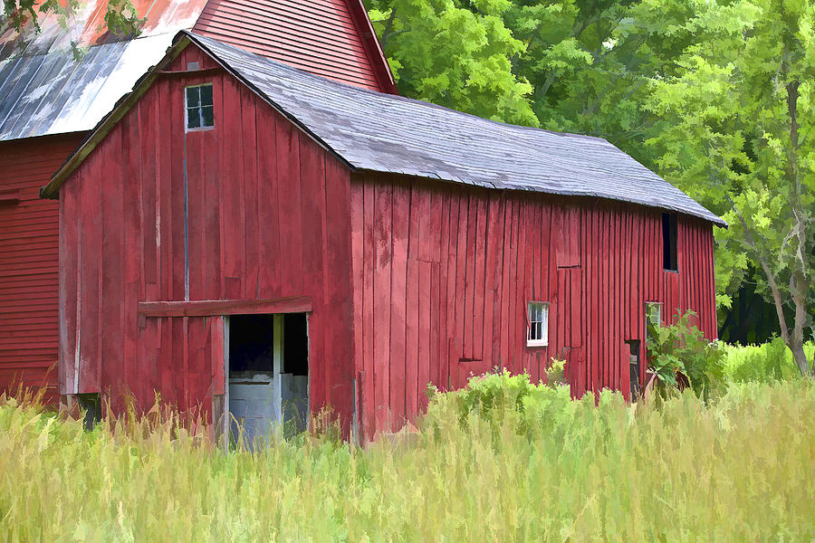Hidden Rustic Barn  Painting by David Letts