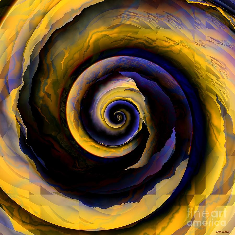Abstract Digital Art - Hidden Sunshine of the Nautilus by Elizabeth McTaggart