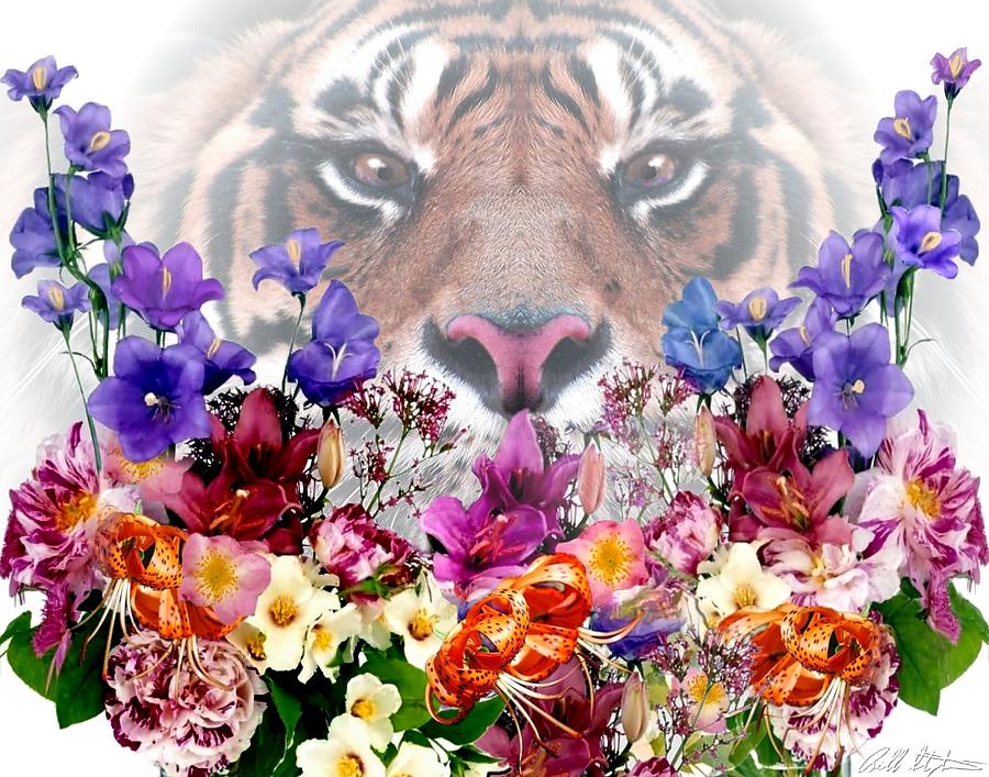 Hidden Tiger Digital Art by Bill Stephens