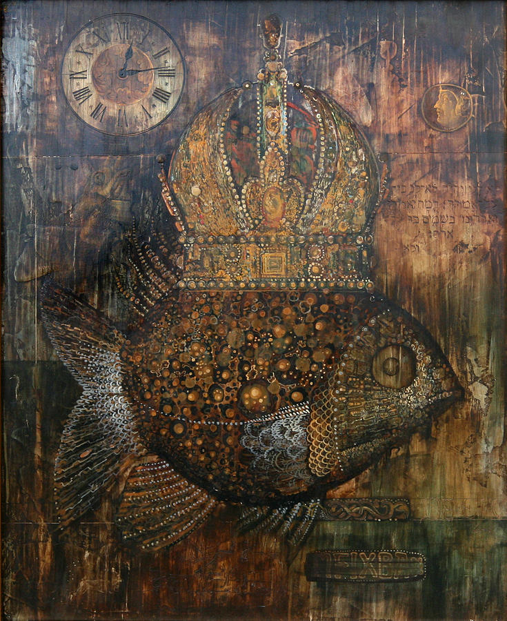 Fish Painting - Hidden Time by Dimitri Bashko