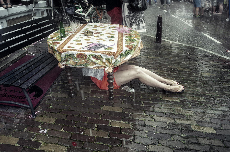 Rain Photograph - Hide at the Pride by Michel Verhoef
