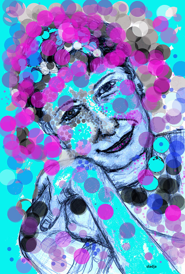 Hiding in my bubbles Digital Art by Sladjana Lazarevic