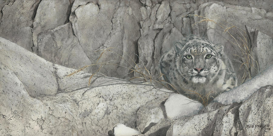 Wildlife Painting - Hiding in the Himalayas by Dreyer Wildlife Print Collections 