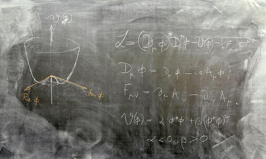 Higgs Mechanism Equation Photograph by Peter Tuffy, University Of Edinburgh/science Photo Library