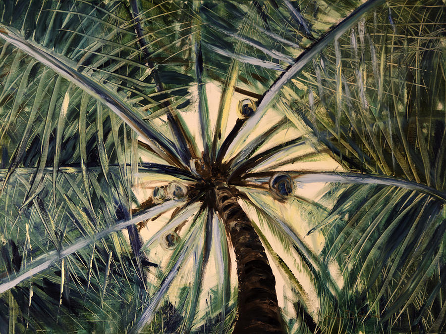 High - Palm Tree Painting by Gina De Gorna