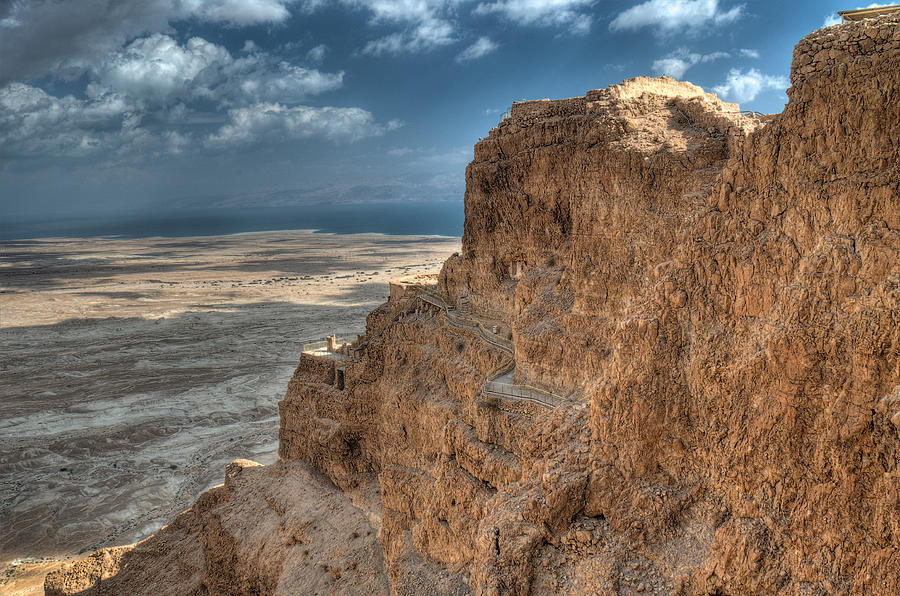 High Above Masada Photograph by Don Wolf