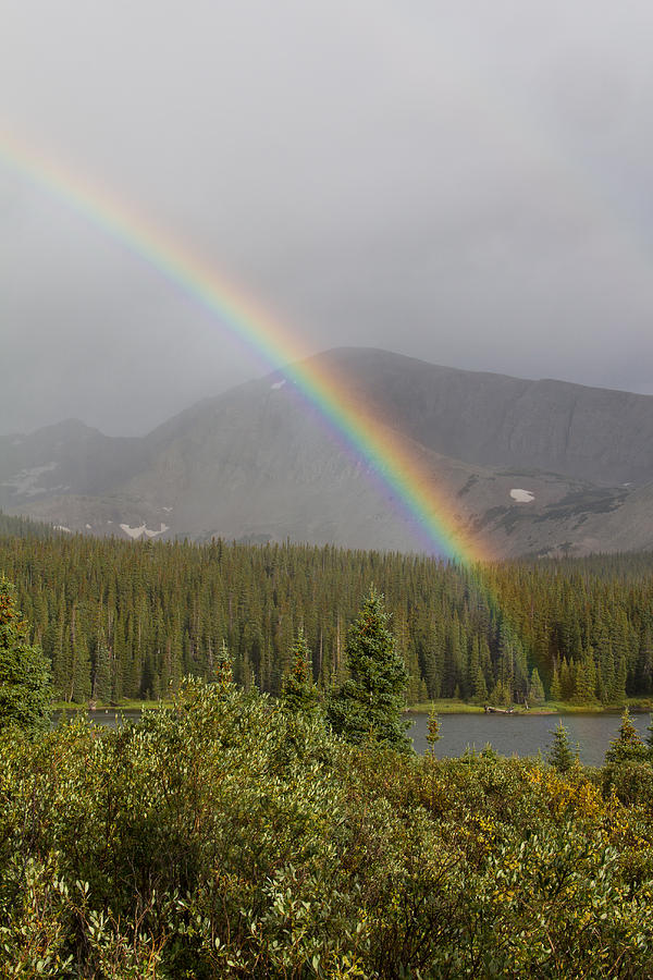 High Altitude Rainbow Portrait Photograph by Tony Hake