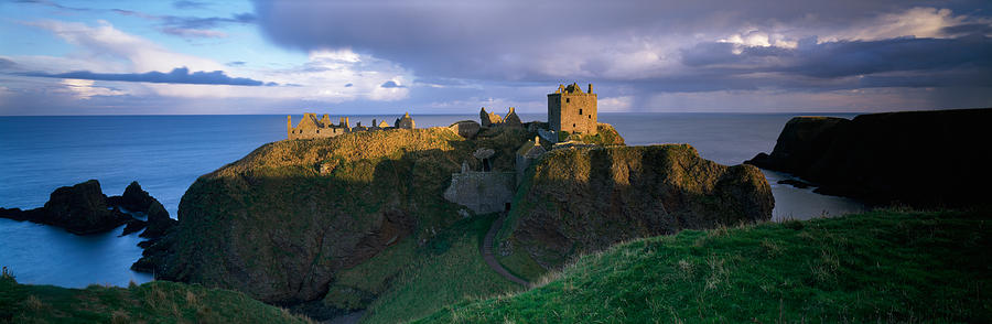 Architecture Photograph - High Angle View Of A Castle, Dunnottar by Panoramic Images