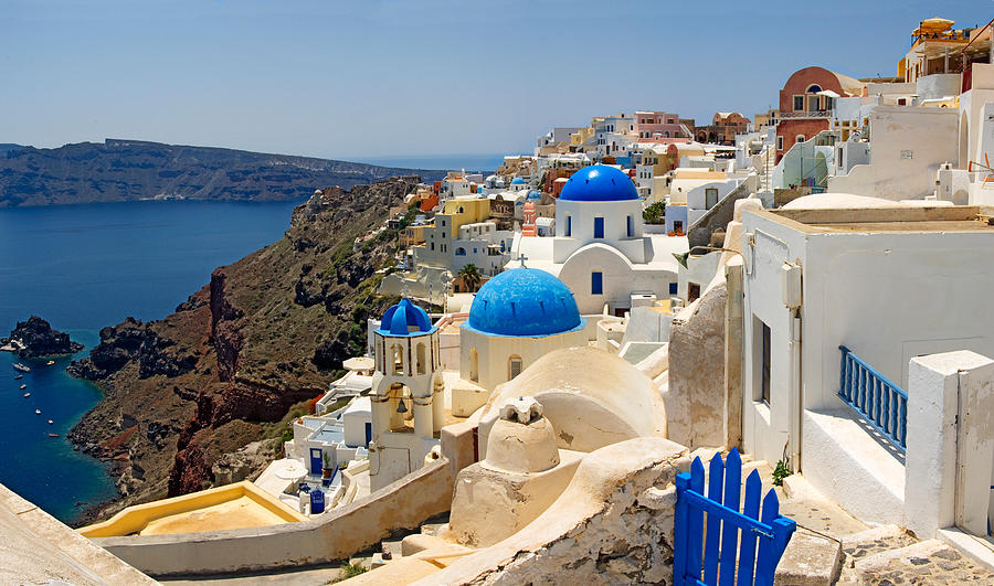 High Angle View Of A Church, Oia Photograph by Panoramic Images
