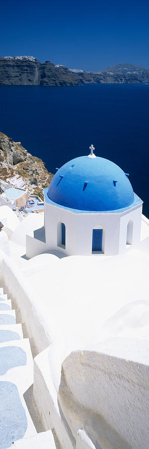 High Angle View Of A Church With Blue Photograph by Panoramic Images