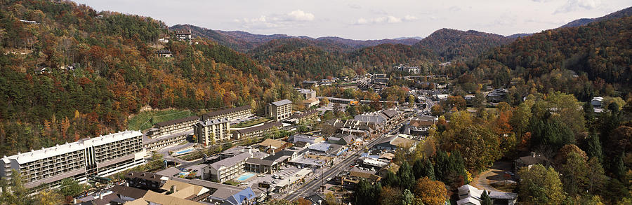 High Angle View Of A City, Gatlinburg Photograph by Panoramic Images