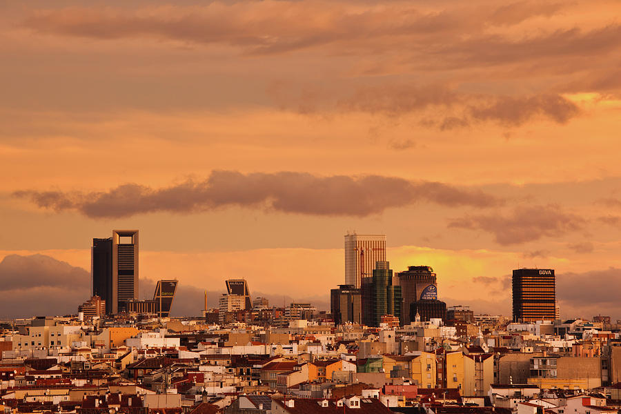 High Angle View Of A City, Madrid, Spain Photograph by Panoramic Images