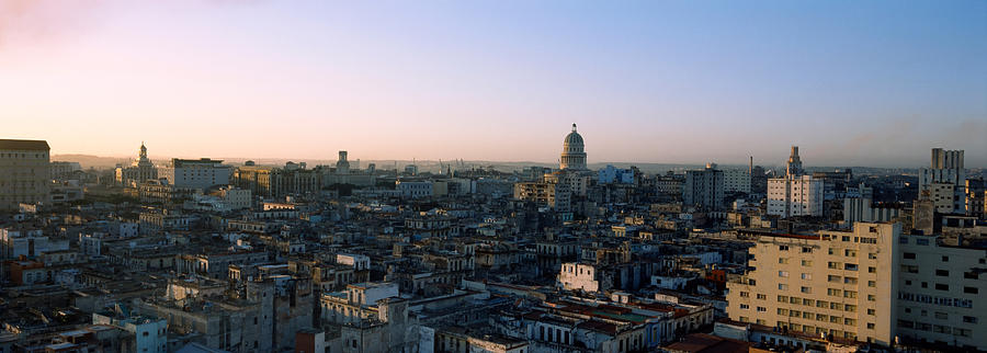 Architecture Photograph - High Angle View Of A City, Old Havana by Panoramic Images