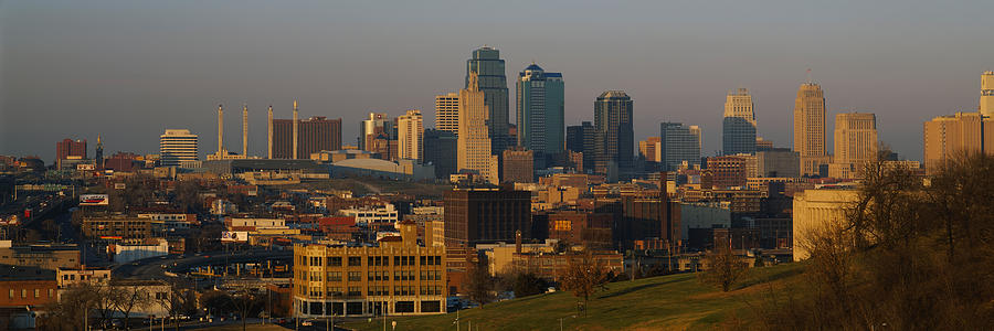 Kansas City Photograph - High Angle View Of A Cityscape, Kansas by Panoramic Images