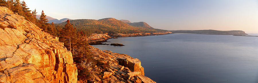 Acadia National Park Photograph - High Angle View Of A Coastline, Mount by Panoramic Images