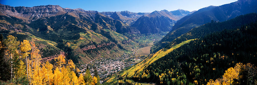 High Angle View Of A Valley, Telluride Photograph by Panoramic Images