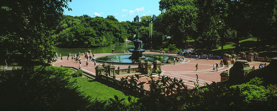 Central Park Photograph - High Angle View Of Bethesda Terrace by Panoramic Images