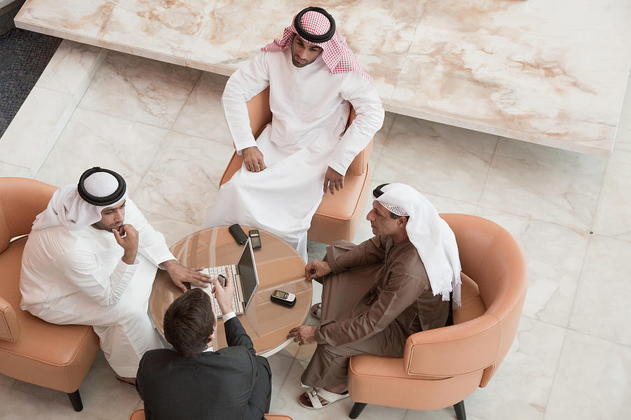 High angle view of businessmen having a meeting Photograph by Image Source