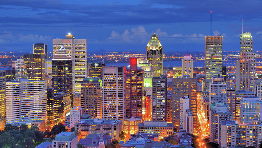 High Angle View Of Downtown Montreal Photograph by Wei Fang