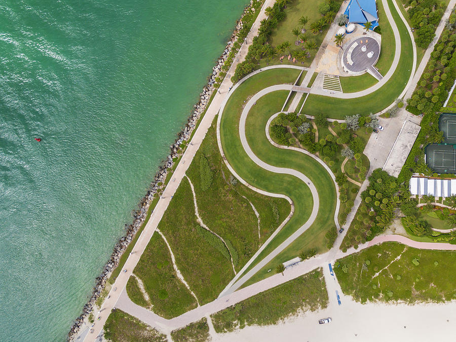 Nature Photograph - High Angle View Of Miami Beach by Evgeny Vasenev
